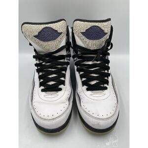 Nike Air Jordan 2 Retro Men Size 11 Concord White Purple Cement Shoes